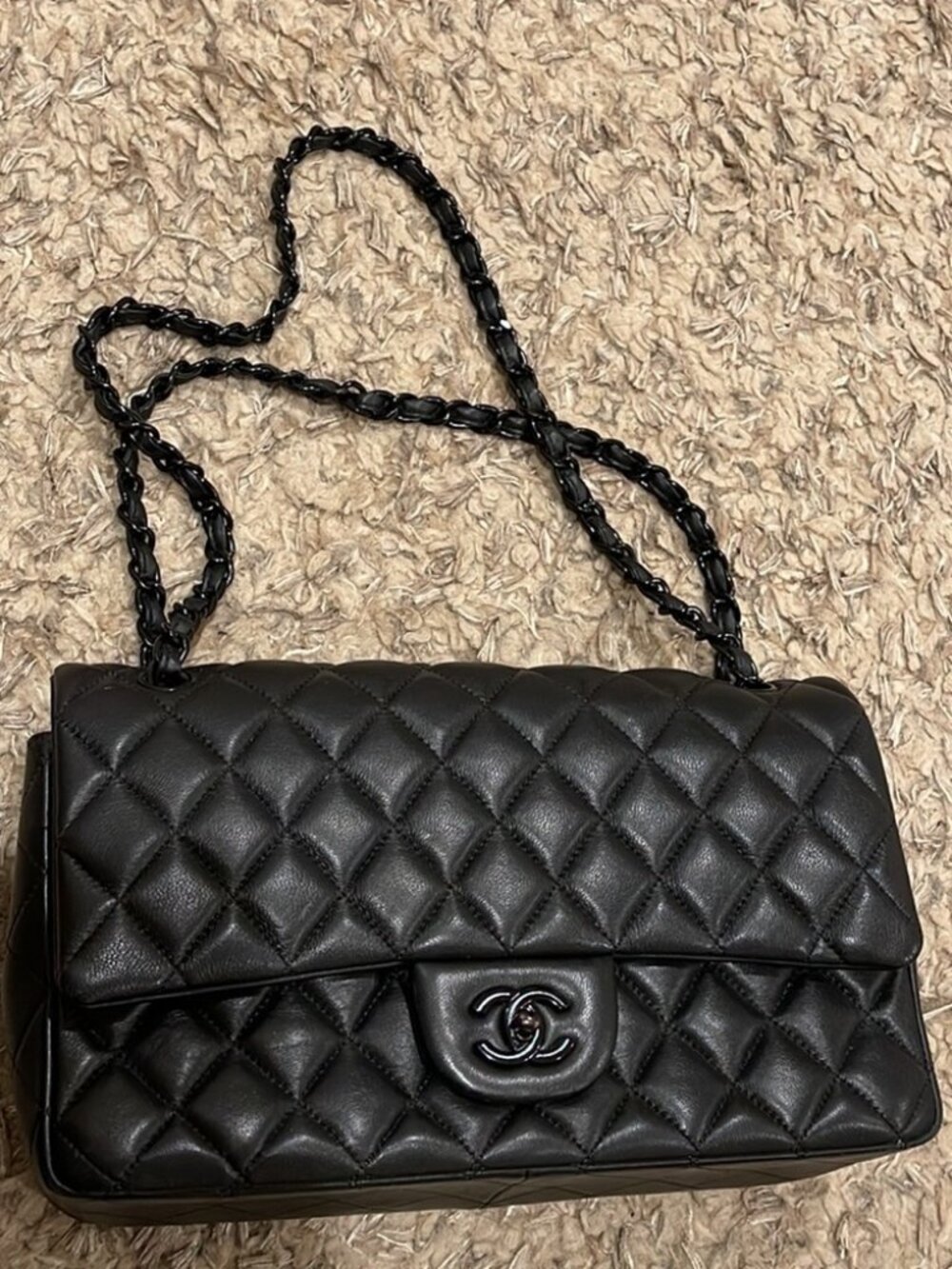 Chanel Black Wallet On Chain Classic Black Lambskin Pristine